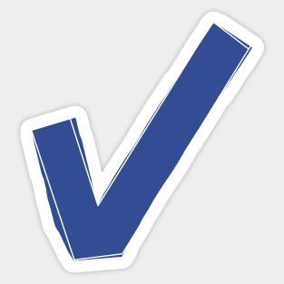 Blue Check Mark for Positivity Sticker